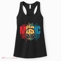 Electronic Music Lover Dj Retro Headphones Women's Tank Top thumb 0