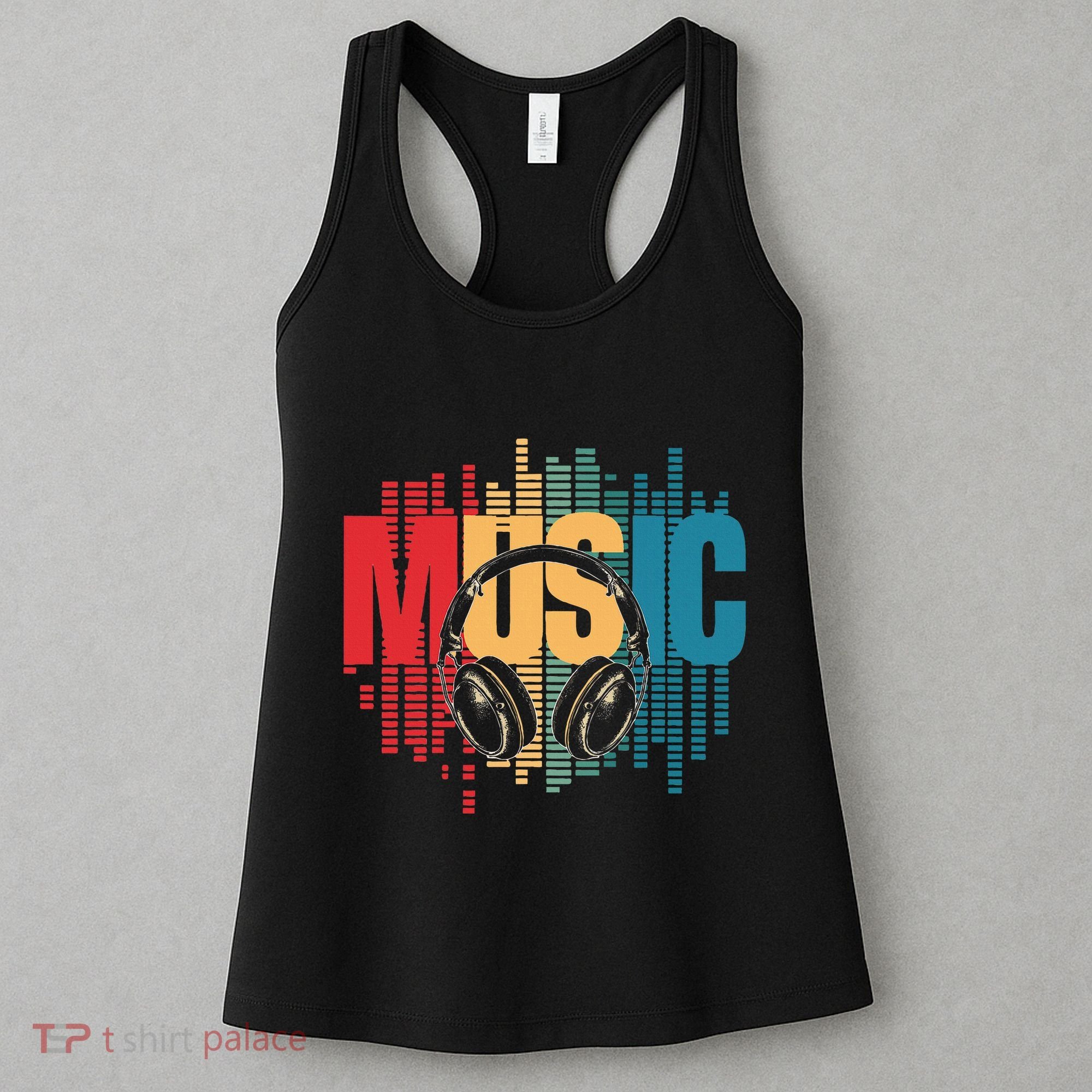 Electronic Music Lover Dj Retro Headphones Women's Tank Top