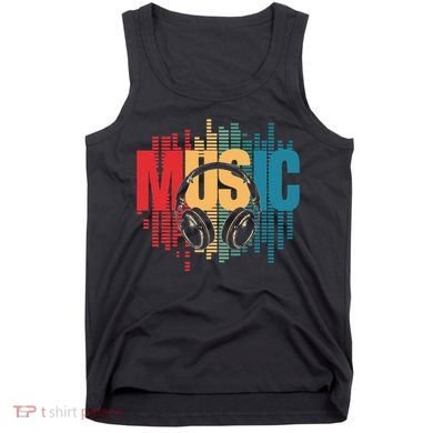 Electronic Music Lover Dj Retro Headphones Tank Top