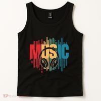 Electronic Music Lover Dj Retro Headphones Tank Top thumb 2