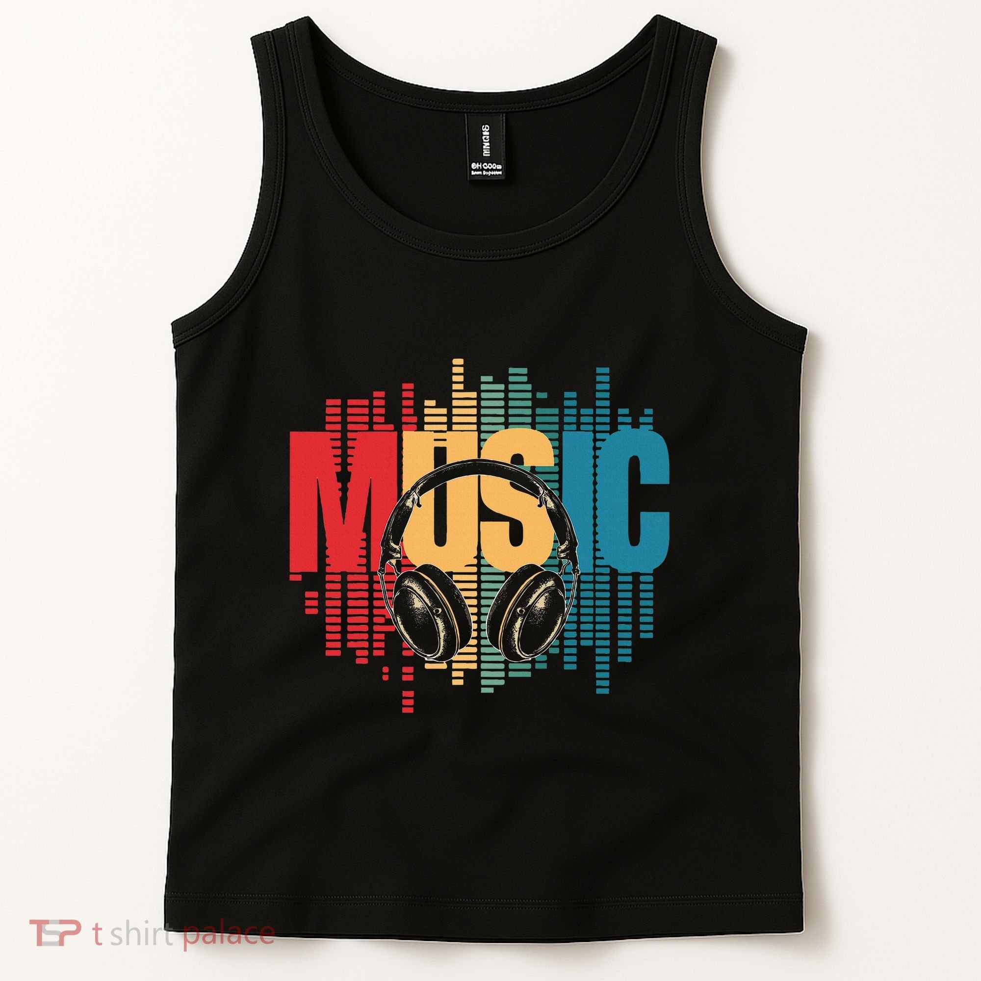 Electronic Music Lover Dj Retro Headphones Tank Top