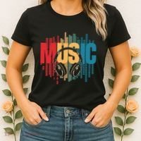 Electronic Music Lover Dj Retro Headphones Women's T-Shirt thumb 2