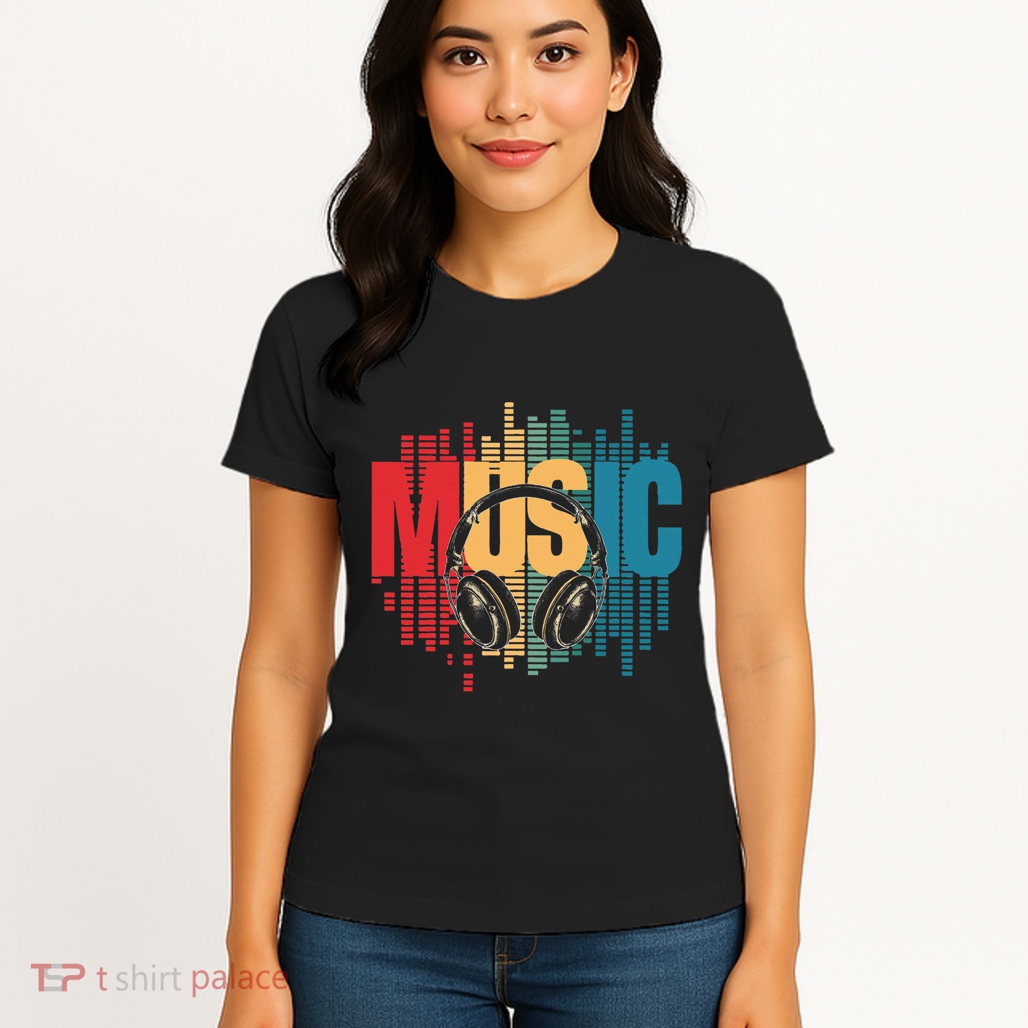 Electronic Music Lover Dj Retro Headphones Women's T-Shirt
