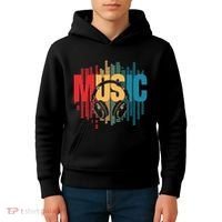 Electronic Music Lover Dj Retro Headphones Kids Hoodie thumb 4
