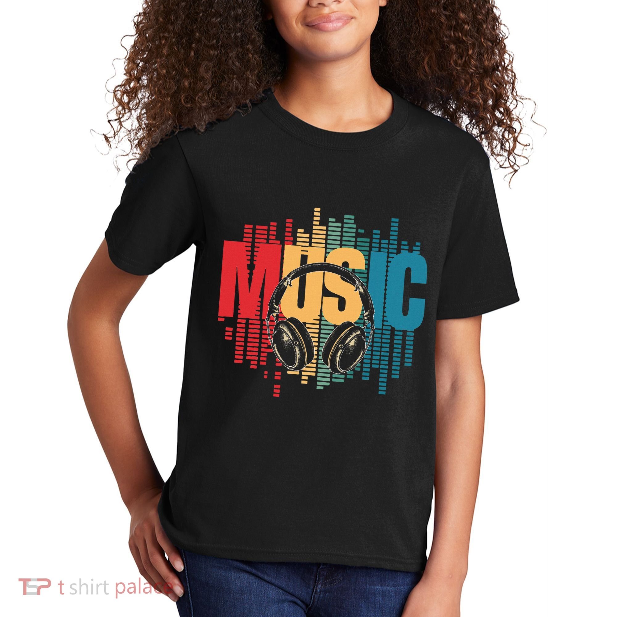 Electronic Music Lover Dj Retro Headphones Kids T-Shirt