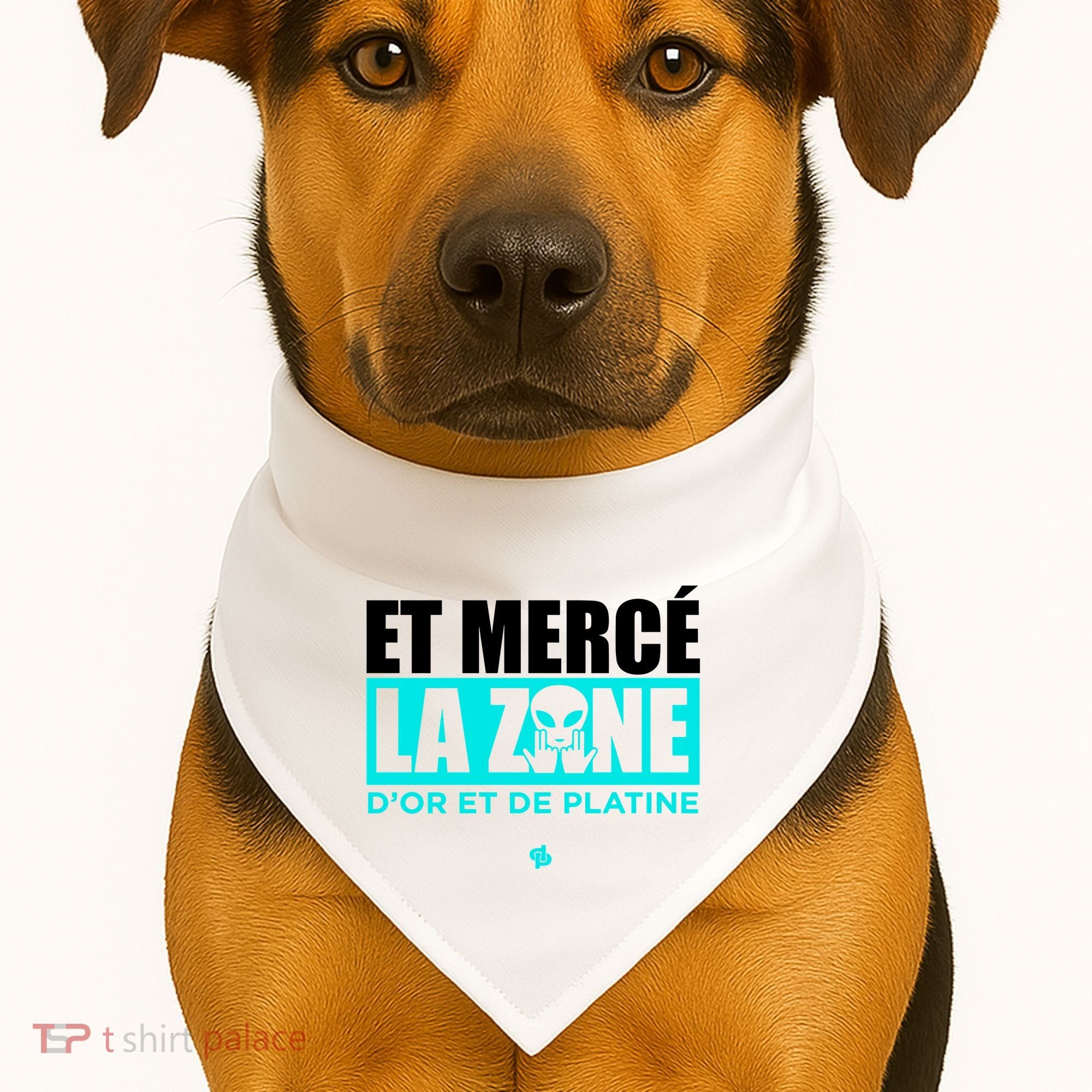 Et Mercé La Zane DOr Et De Platine USA-Made Doggie Bandana