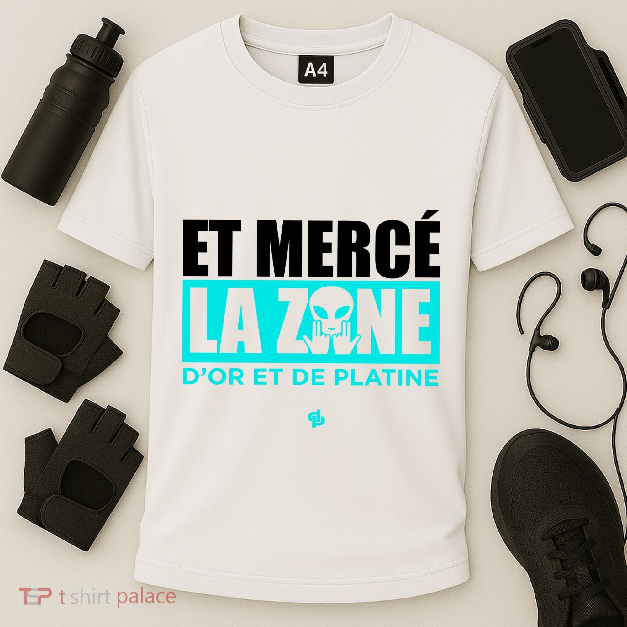 Et Mercé La Zane DOr Et De Platine Cooling Performance Crew T-Shirt