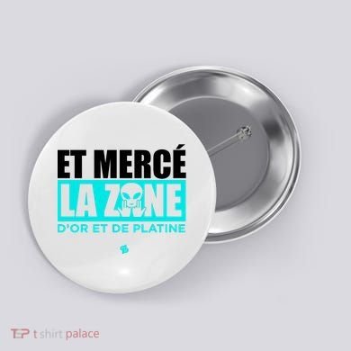 Et Mercé La Zane DOr Et De Platine Button