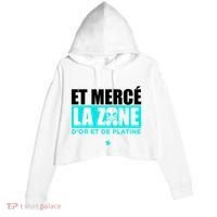 Et Mercé La Zane DOr Et De Platine Crop Fleece Hoodie thumb 0
