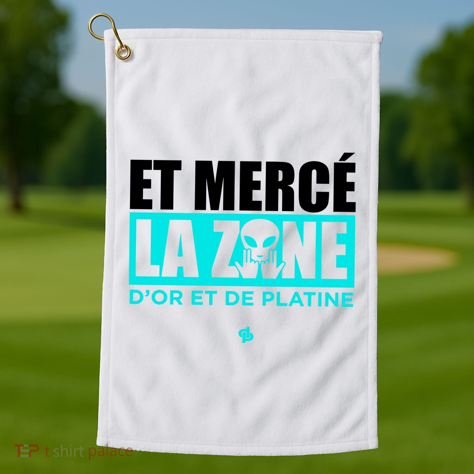 Et Mercé La Zane DOr Et De Platine Golf Towel