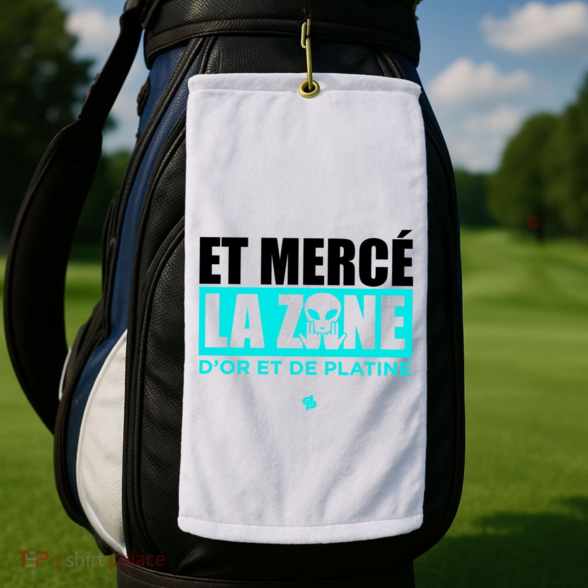 Et Mercé La Zane DOr Et De Platine Golf Towel