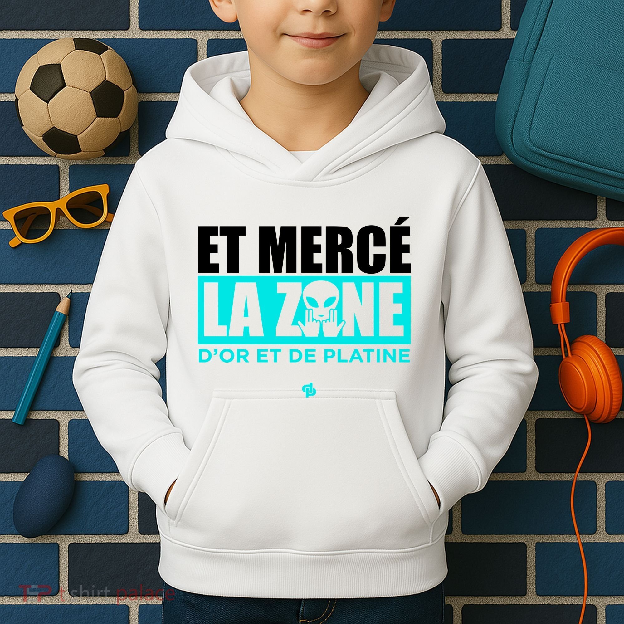 Et Mercé La Zane DOr Et De Platine Kids Hoodie