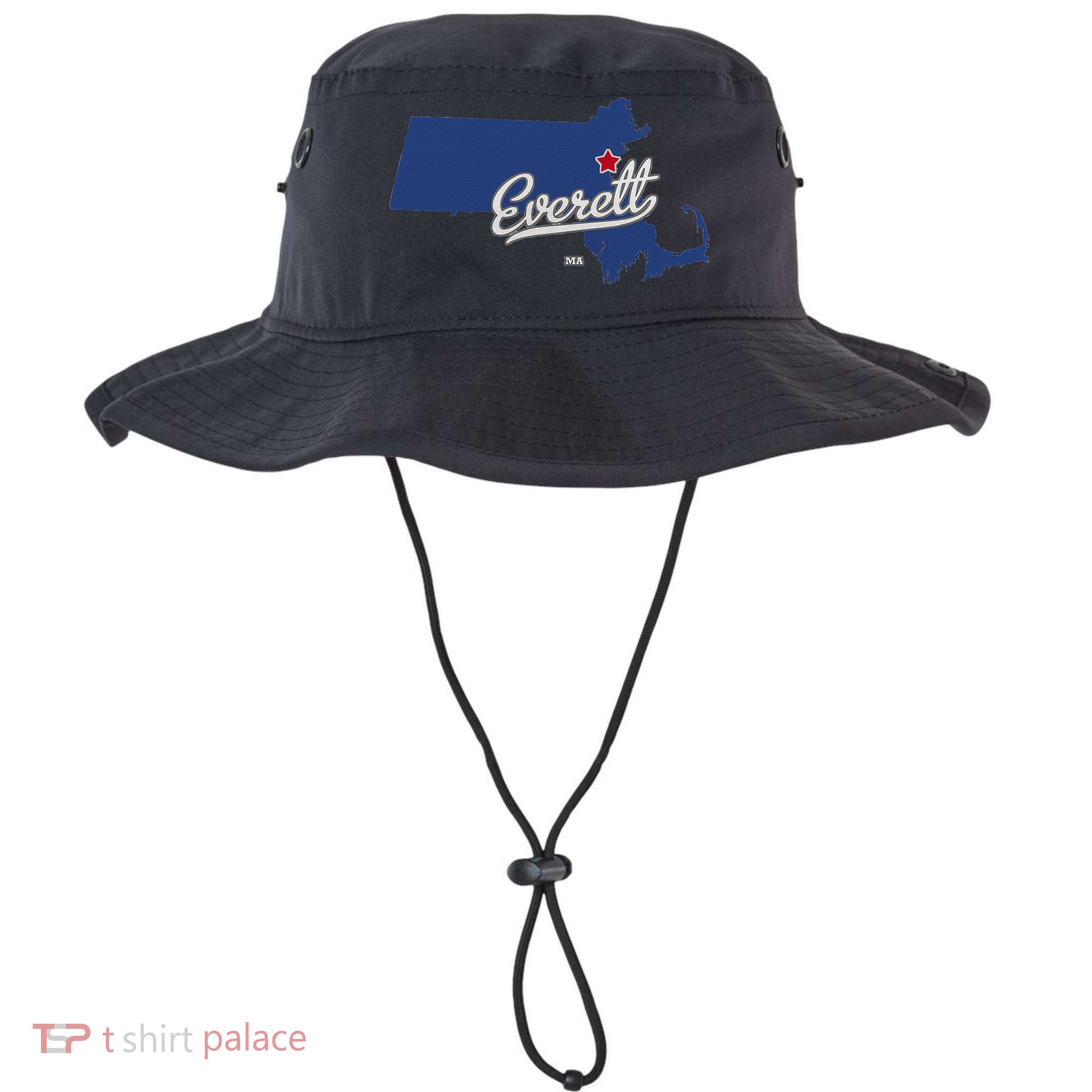 Everett Massachusetts MA Map Bucket Hat