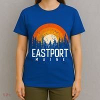 Eastport Maine Me Gift Retro Style Vintage 70s 80s 90s Gift T-Shirt thumb 4