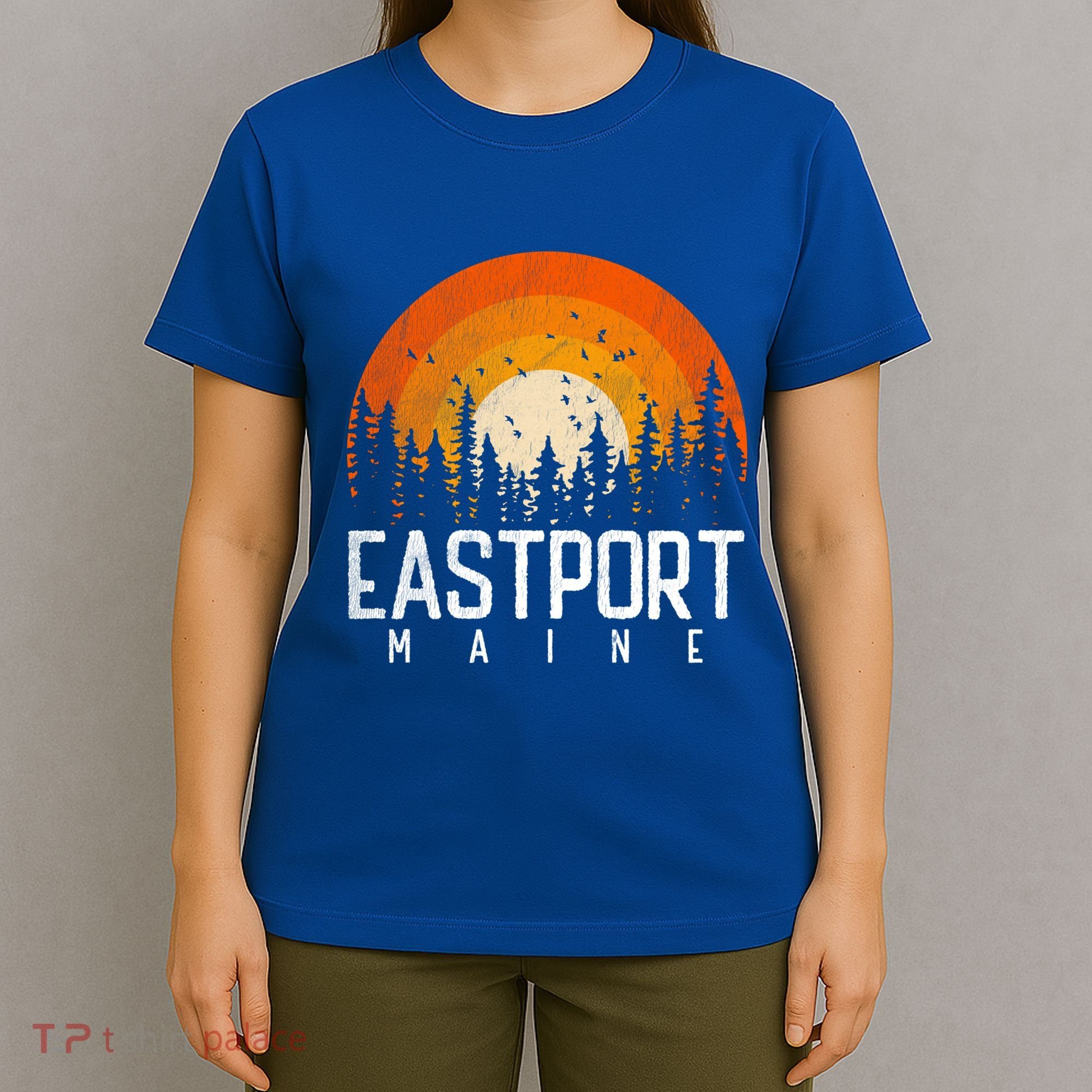 Eastport Maine Me Gift Retro Style Vintage 70s 80s 90s Gift T-Shirt