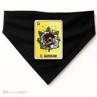 El Marihuano Mexican Slang Chicano Bingo Cards USA-Made Doggie Bandana thumb 0