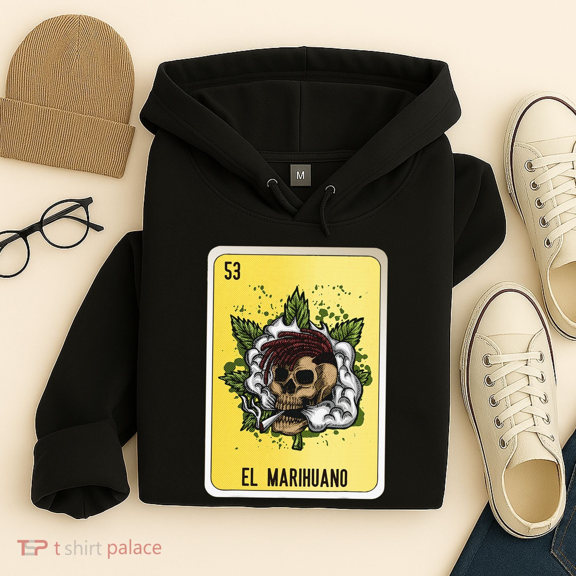 El Marihuano Mexican Slang Chicano Bingo Cards Hoodie