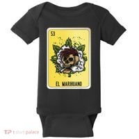 El Marihuano Mexican Slang Chicano Bingo Cards Baby Bodysuit thumb 0