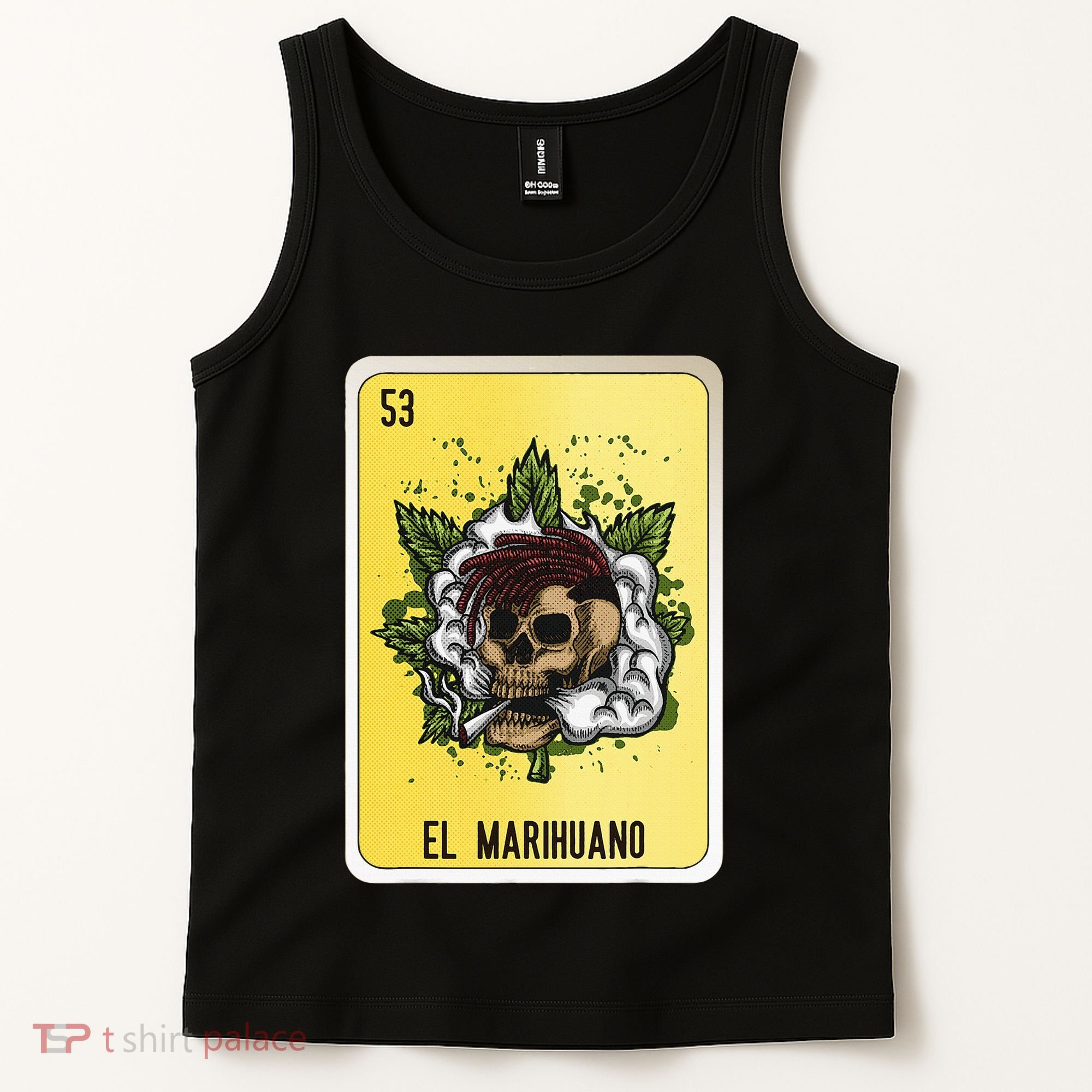 El Marihuano Mexican Slang Chicano Bingo Cards Tank Top