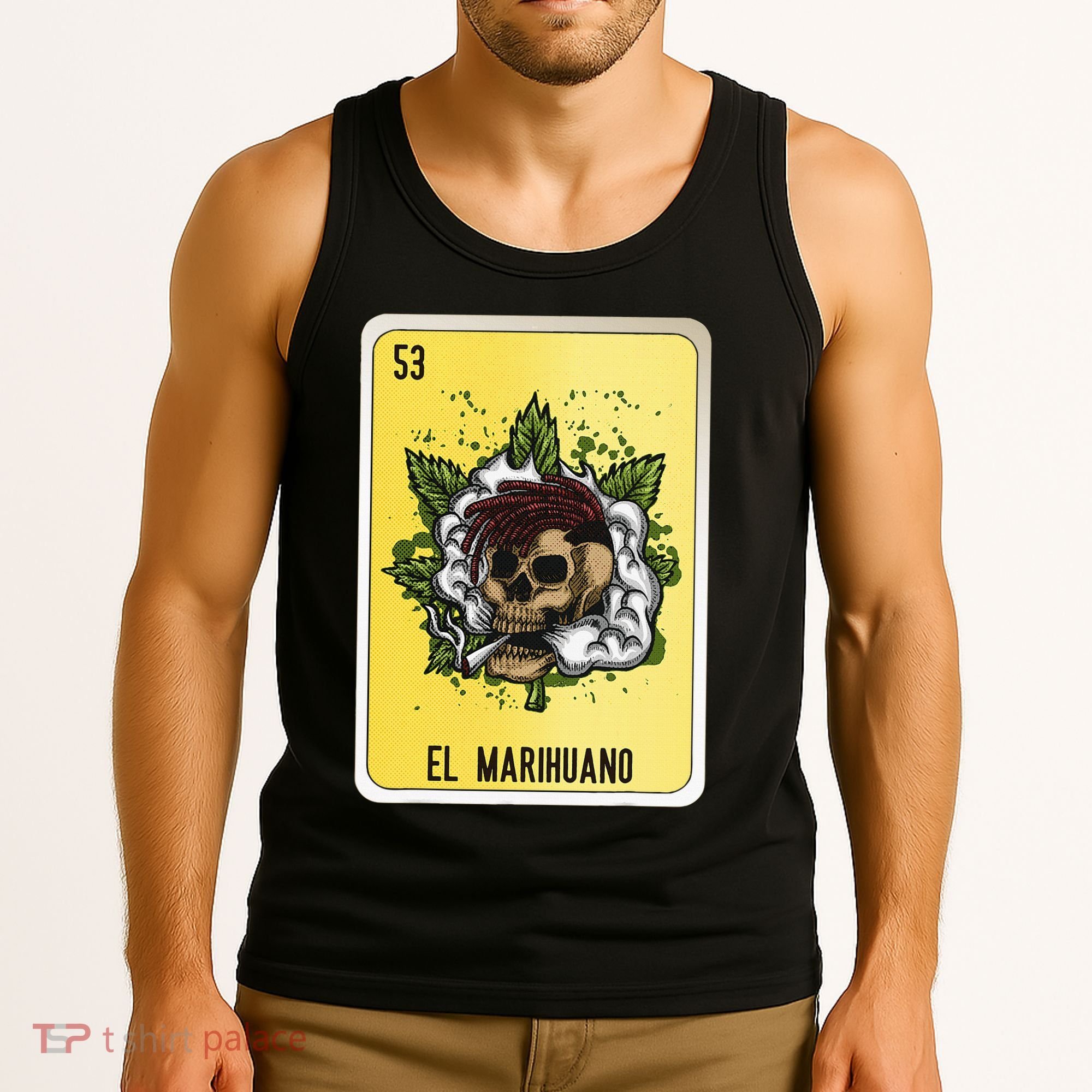 El Marihuano Mexican Slang Chicano Bingo Cards Tank Top