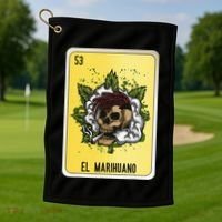 El Marihuano Mexican Slang Chicano Bingo Cards Golf Towel thumb 1