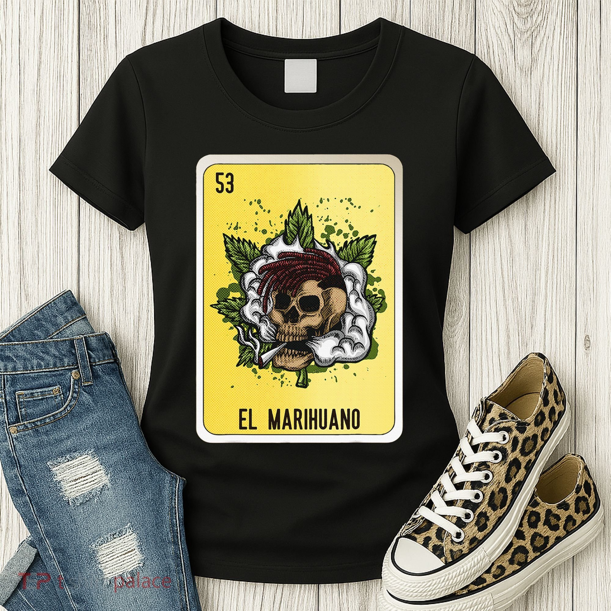 El Marihuano Mexican Slang Chicano Bingo Cards Women's T-Shirt
