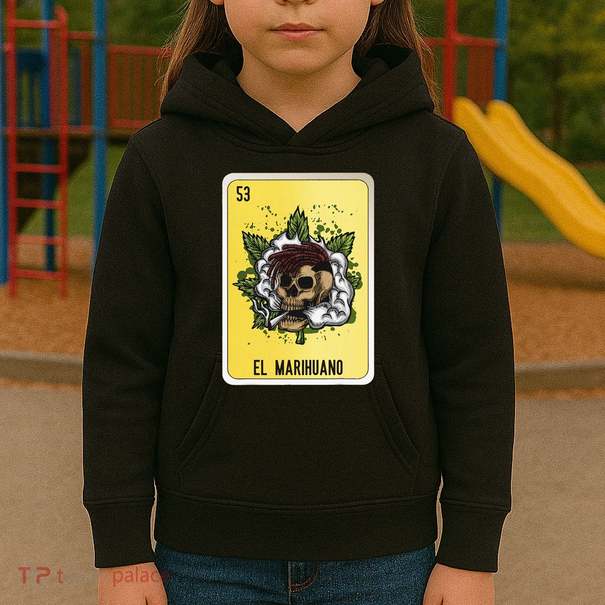 El Marihuano Mexican Slang Chicano Bingo Cards Kids Hoodie