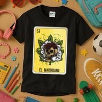 El Marihuano Mexican Slang Chicano Bingo Cards Kids T-Shirt thumb 3