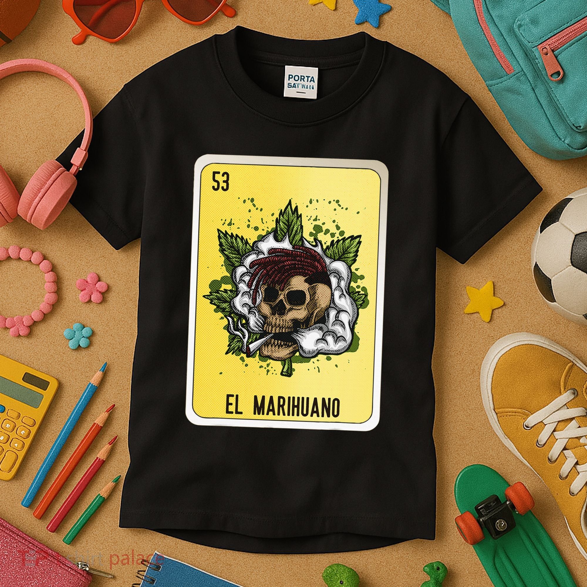 El Marihuano Mexican Slang Chicano Bingo Cards Kids T-Shirt