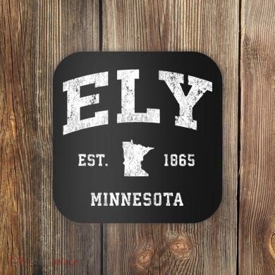 Ely Minnesota Mn Vintage Athletic Coaster