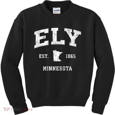 Ely Minnesota Mn Vintage Athletic Kids Sweatshirt