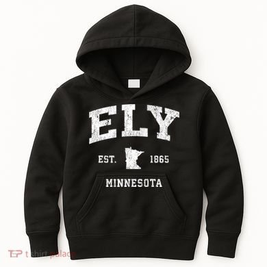 Ely Minnesota Mn Vintage Athletic Kids Hoodie