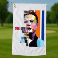Elon Musk Motivation Quote Golf Towel thumb 1