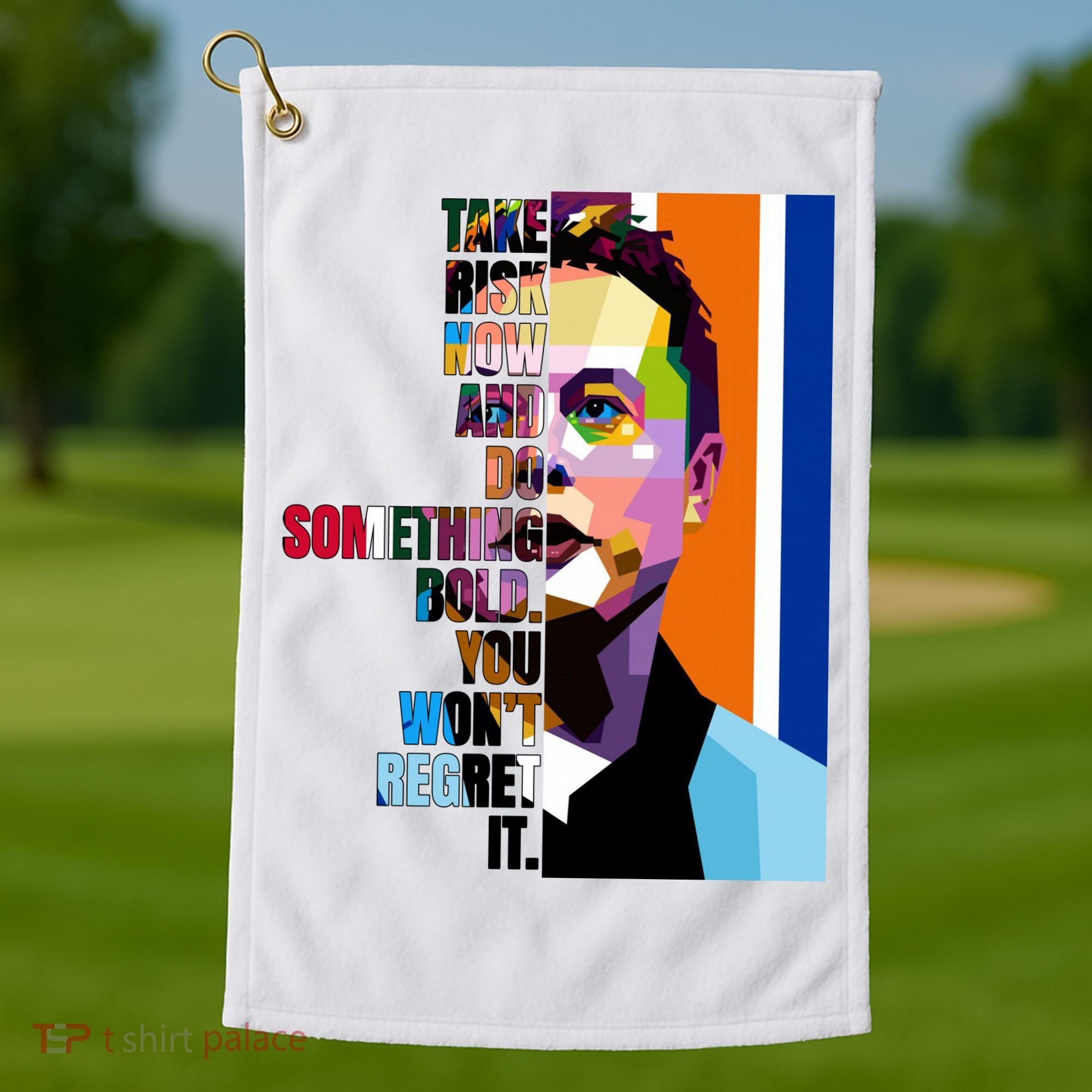 Elon Musk Motivation Quote Golf Towel