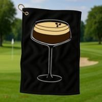 Espresso Martini Minimalist Elegance Golf Towel thumb 1