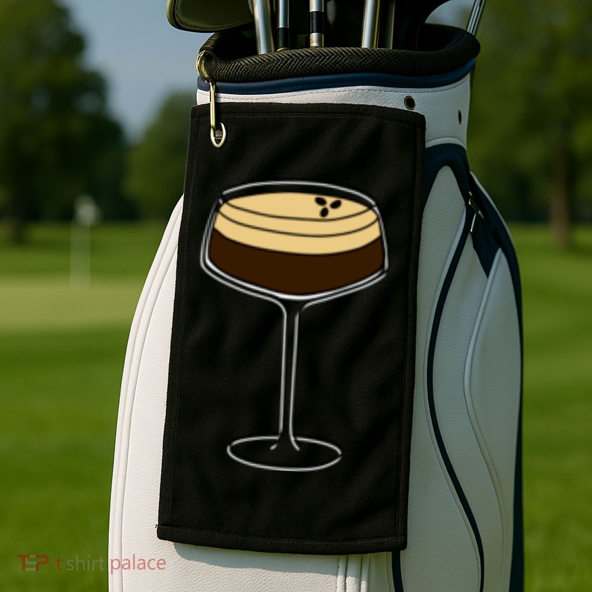 Espresso Martini Minimalist Elegance Golf Towel