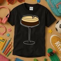 Espresso Martini Minimalist Elegance Kids T-Shirt thumb 3