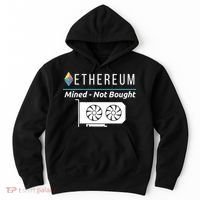 Ethereum Mined Not Bought GPU Mining Rigs ETH Crypto Miner Hoodie thumb 0