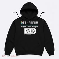 Ethereum Mined Not Bought GPU Mining Rigs ETH Crypto Miner Hoodie thumb 0