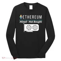 Ethereum Mined Not Bought GPU Mining Rigs ETH Crypto Miner Long Sleeve Shirt thumb 0