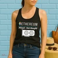 Ethereum Mined Not Bought GPU Mining Rigs ETH Crypto Miner Women's Tank Top thumb 2