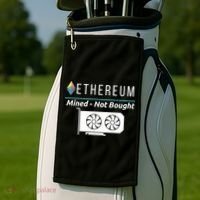 Ethereum Mined Not Bought GPU Mining Rigs ETH Crypto Miner Golf Towel thumb 2