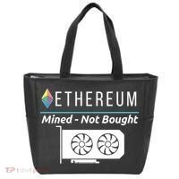 Ethereum Mined Not Bought GPU Mining Rigs ETH Crypto Miner Tote Bag thumb 0