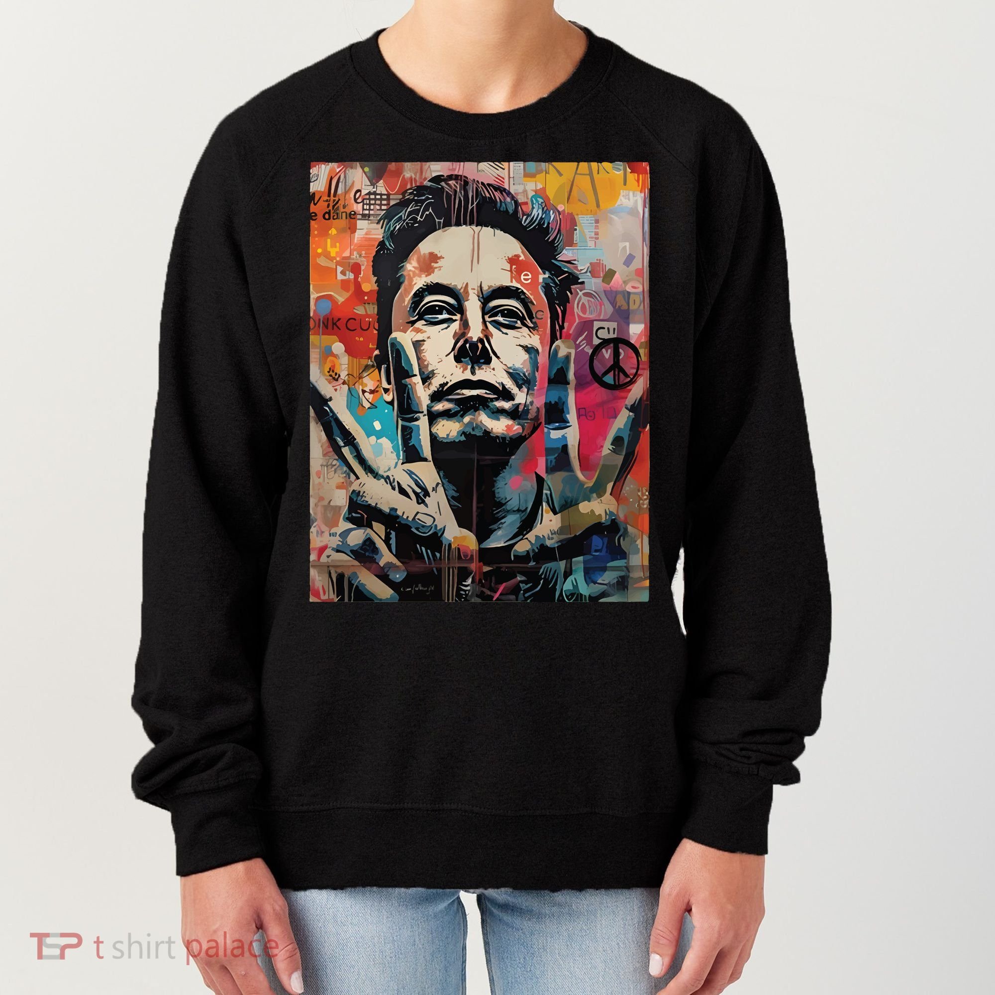 Elon Musk Nobel Peace Prize Garment Dyed Women's Sweatshirt