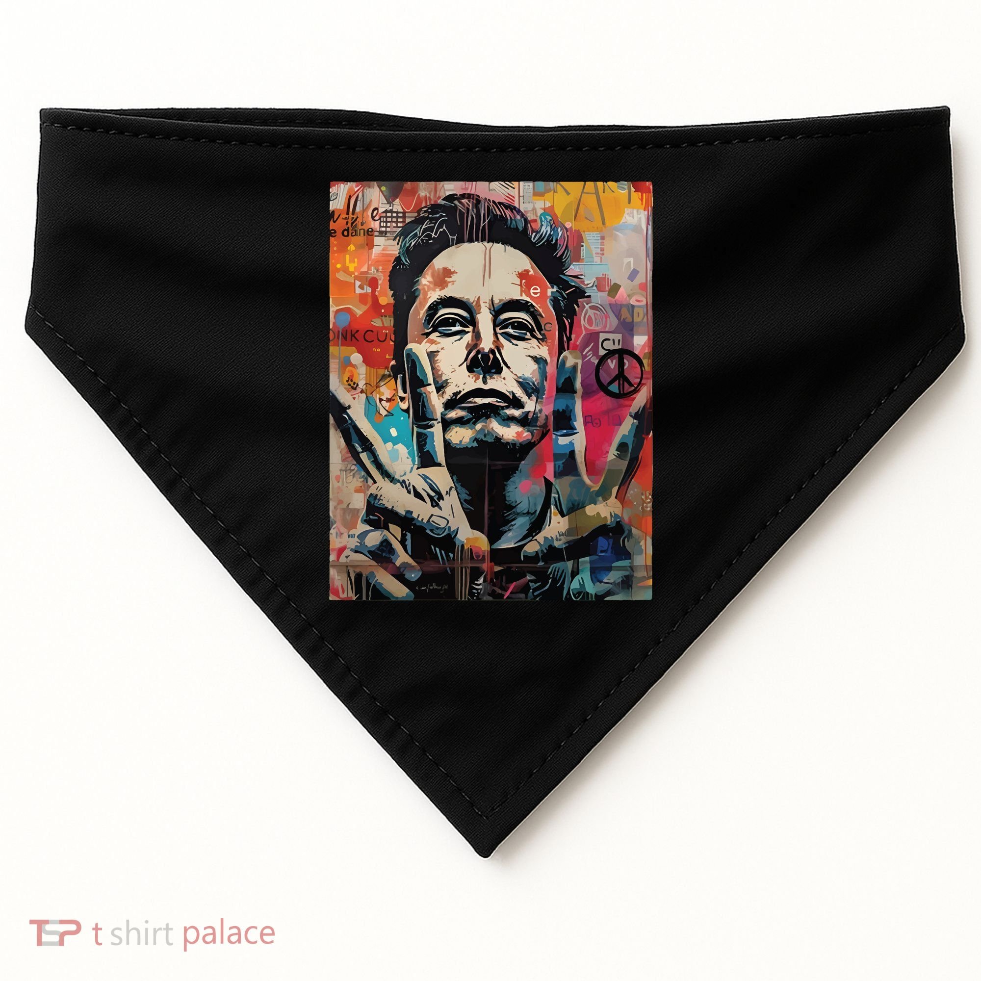 Elon Musk Nobel Peace Prize Garment Dyed USA-Made Doggie Bandana