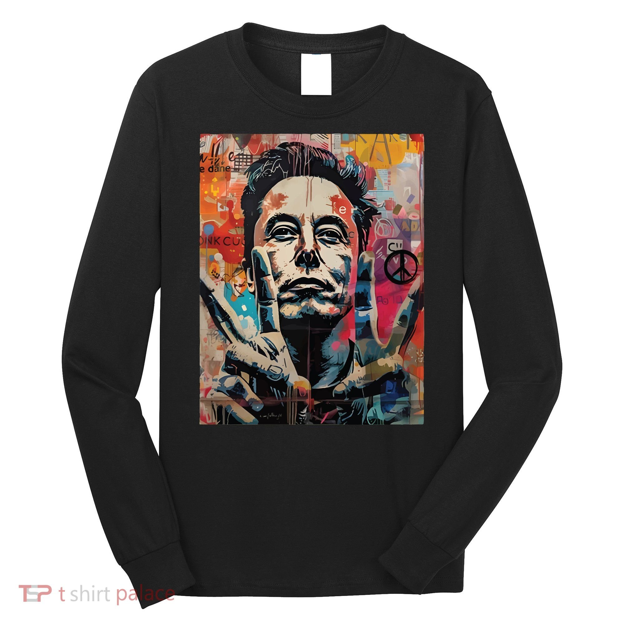 Elon Musk Nobel Peace Prize Garment Dyed Long Sleeve Shirt