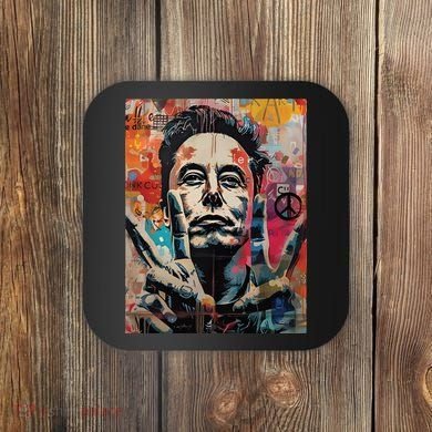 Elon Musk Nobel Peace Prize Garment Dyed Coaster
