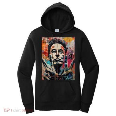 Elon Musk Nobel Peace Prize Garment Dyed Women's Hoodie