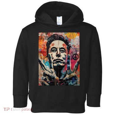 Elon Musk Nobel Peace Prize Garment Dyed Toddler Hoodie