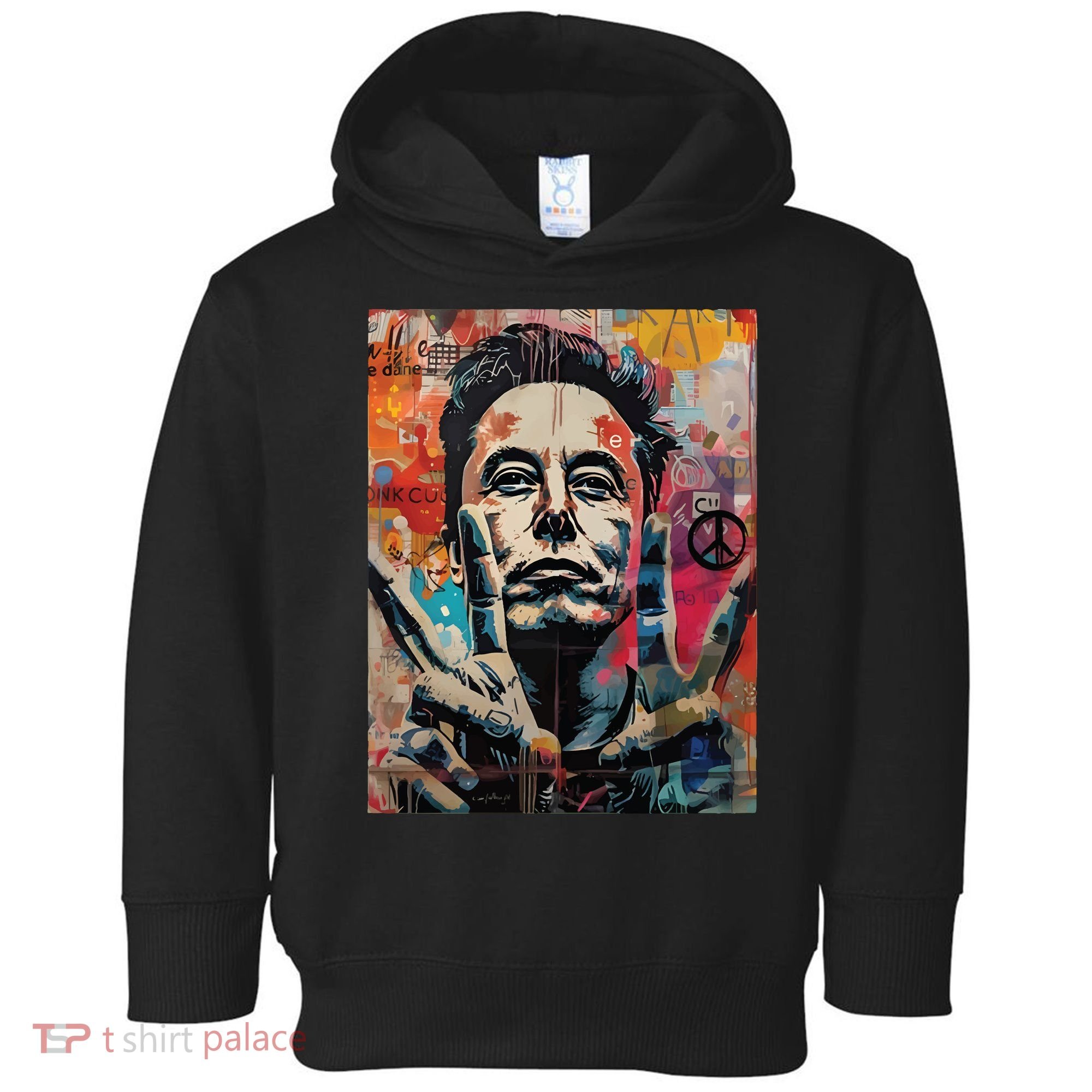 Elon Musk Nobel Peace Prize Garment Dyed Toddler Hoodie
